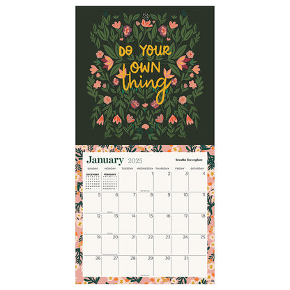 2025 Breathe Live Explore Wall Calendar