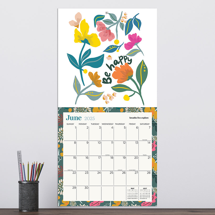 2025 Breathe Live Explore Wall Calendar