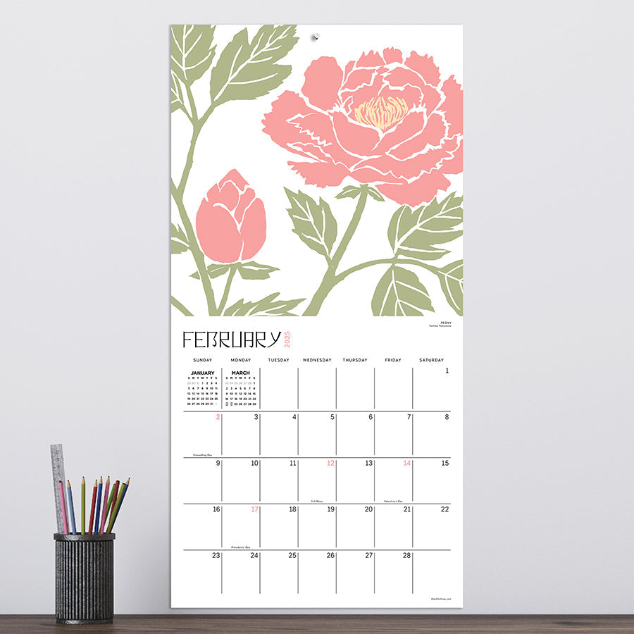 2025 Flower Garden Wall Calendar