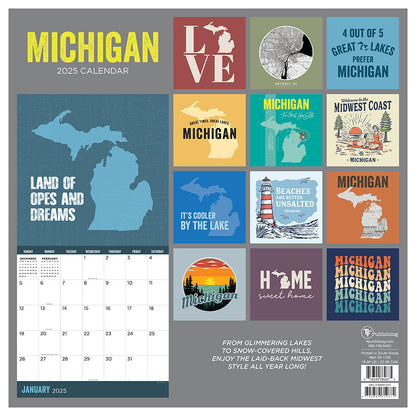 2025 Home: Michigan Wall Calendar