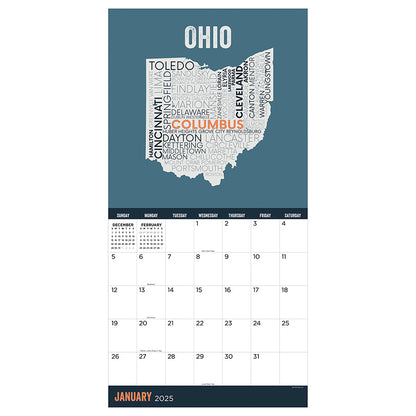 2025 Home: Ohio Wall Calendar