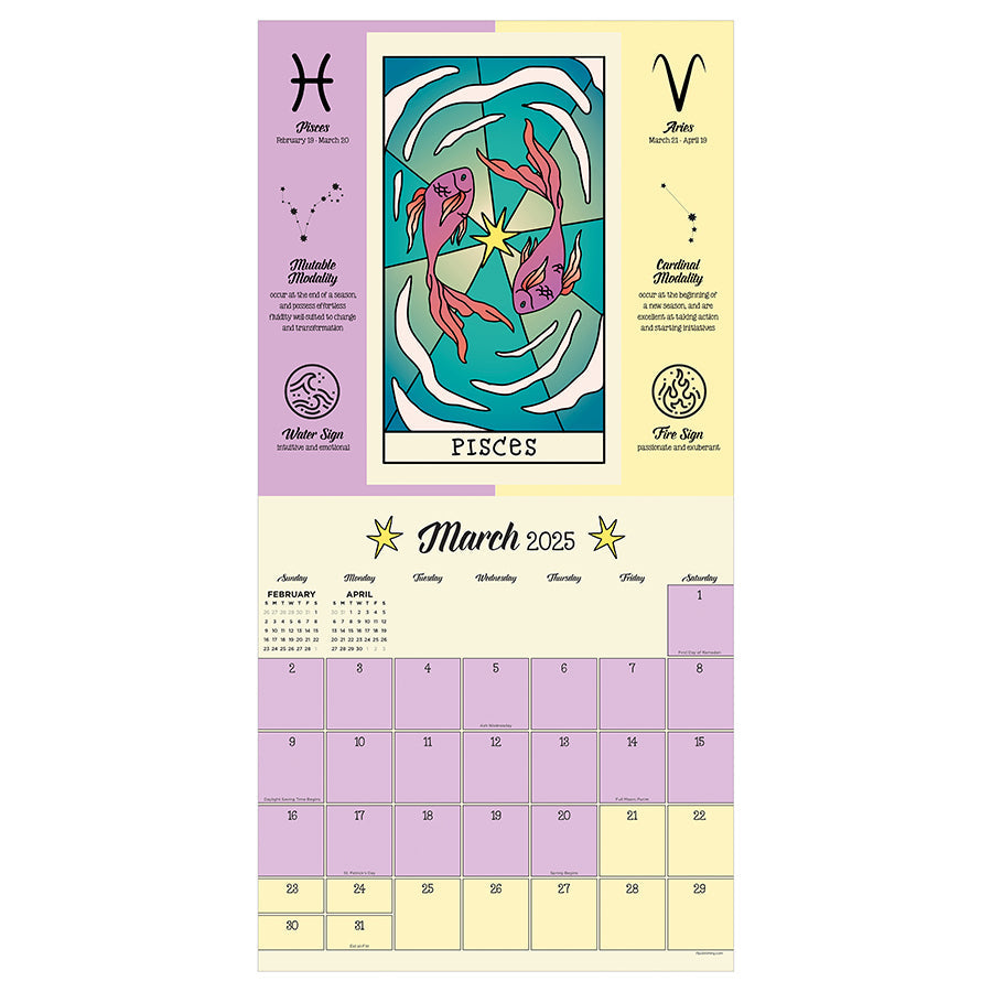 2025 Astrology Wall Calendar