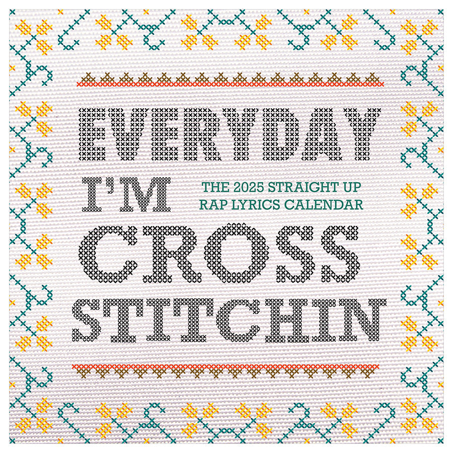 2025 Cross Stitch Lyrics Wall Calendar