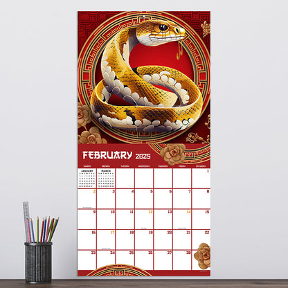 2025 Year of the Snake Wall Calendar