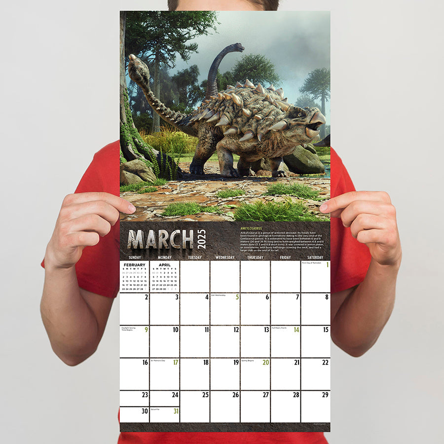 2025 Dinosaurs Wall Calendar