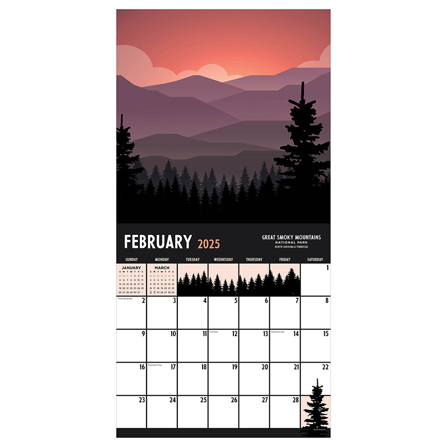 2025 National Parks-Art Wall Calendar