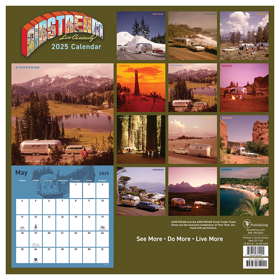 2025 Airstream: Heritage Wall Calendar