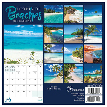 2025 Tropical Beaches Mini Calendar