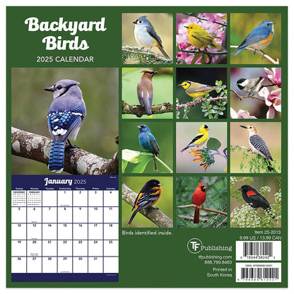 2025 Backyard Birds Mini Calendar