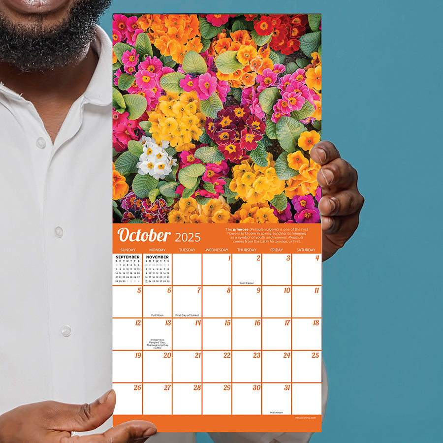 2025 Flowers Mini Calendar