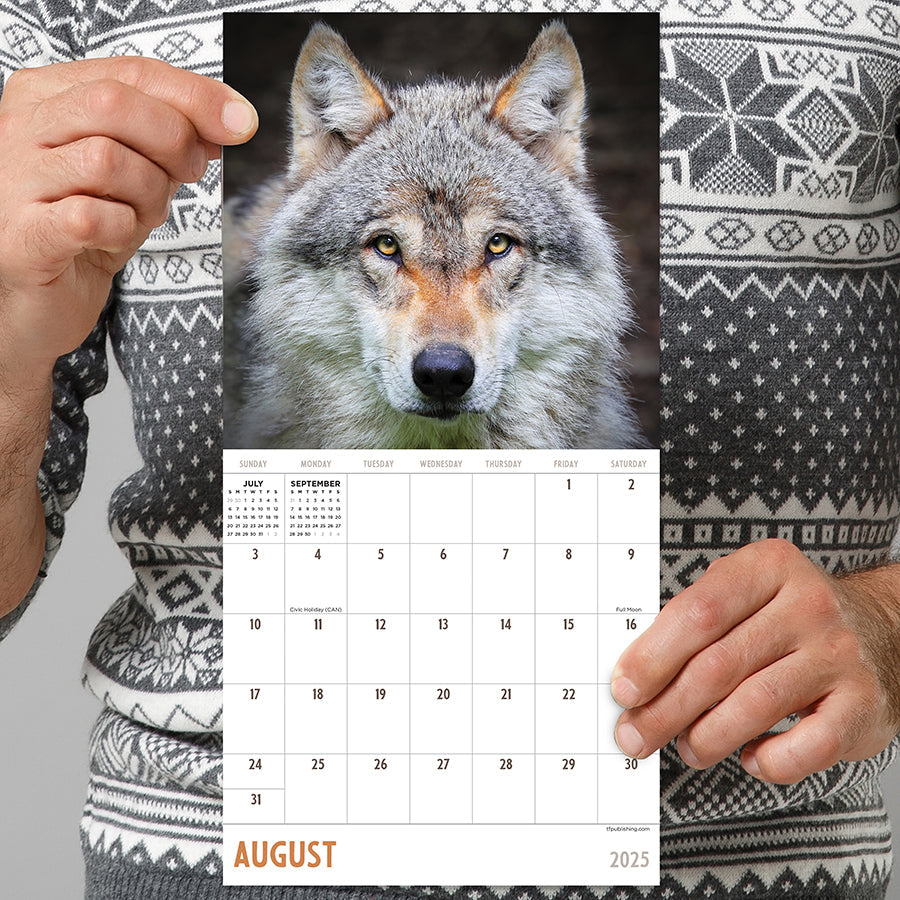 2025 Wolves Mini Calendar