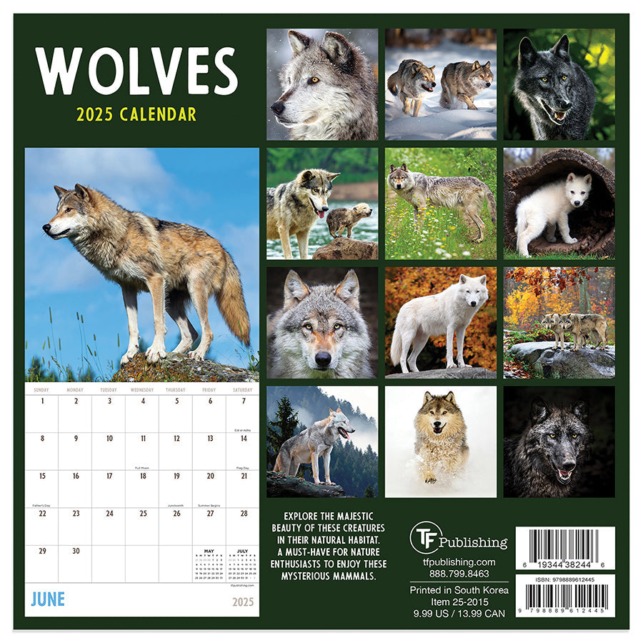 2025 Wolves Mini Calendar