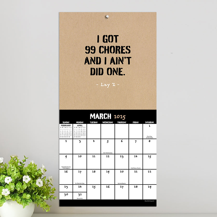 2025 Anti-Affirmations & Sarcasm Mini Calendar