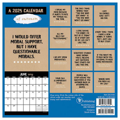 2025 Anti-Affirmations & Sarcasm Mini Calendar