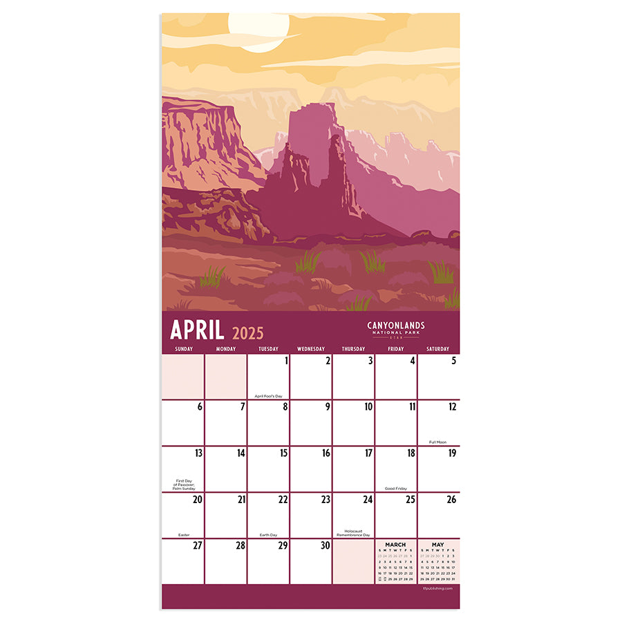 2025 National Parks-Art Mini Calendar