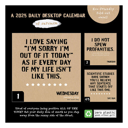 2025 Anti Affirmations/Daily Sarcasm Daily Desktop Calendar