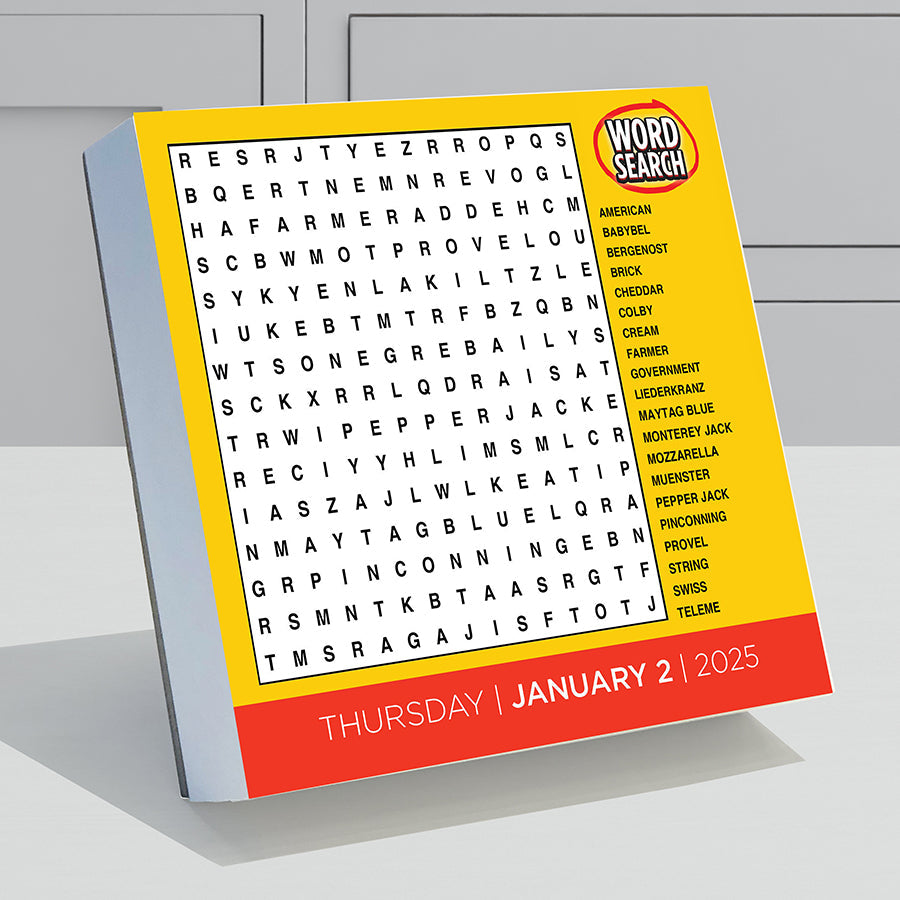 2025 Daily Word Puzzle Daily Desktop Calendar