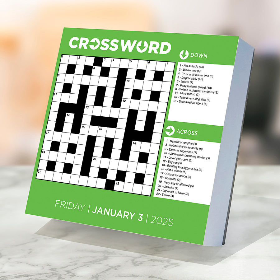 2025 Daily Word Puzzle Daily Desktop Calendar