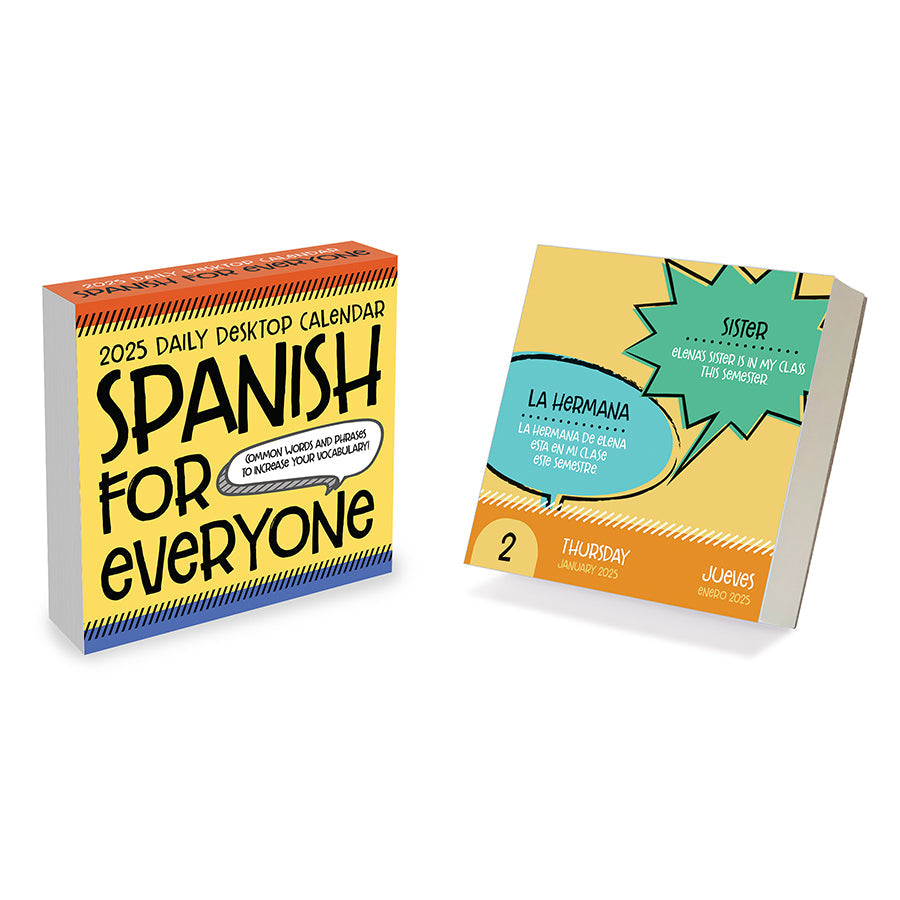 2025 Spanish Words Daily Desktop Calendar