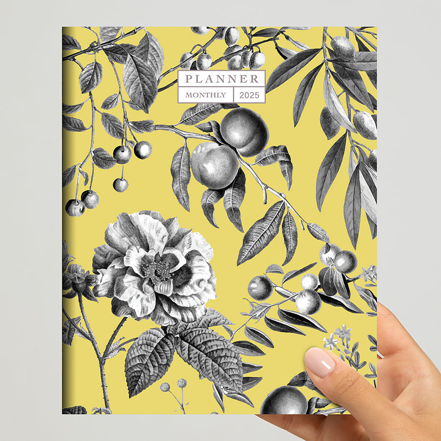 2025 Beyond the Pale Yellow Medium Monthly Planner