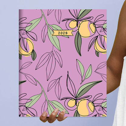 2025 Lemon and Lavender Large Monthly Planner