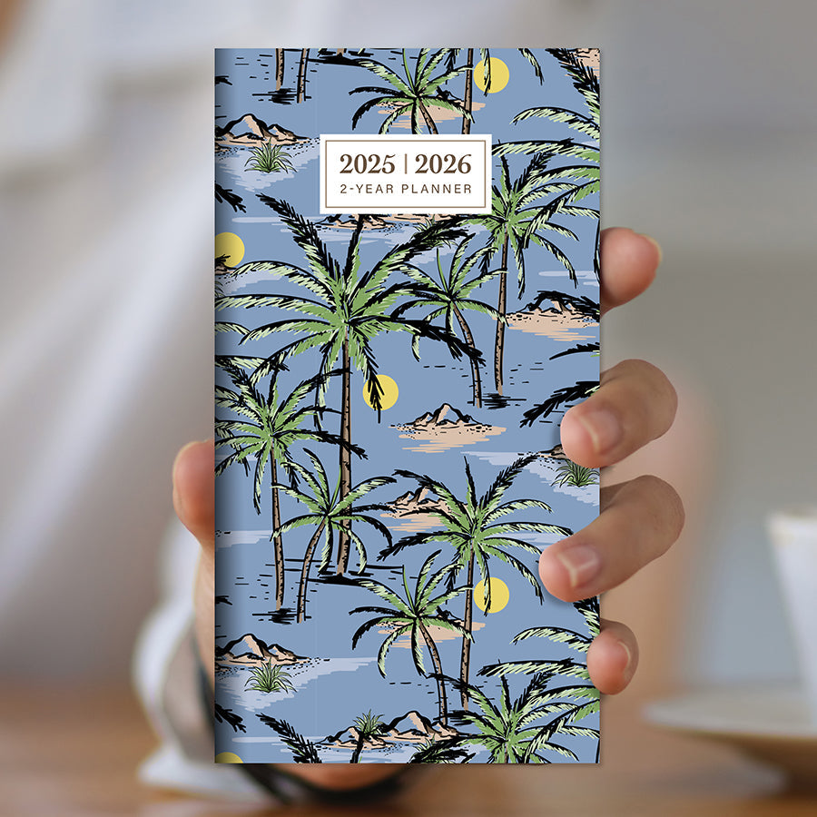 2025-2026 Aloha Palms Small Monthly Pocket Planner