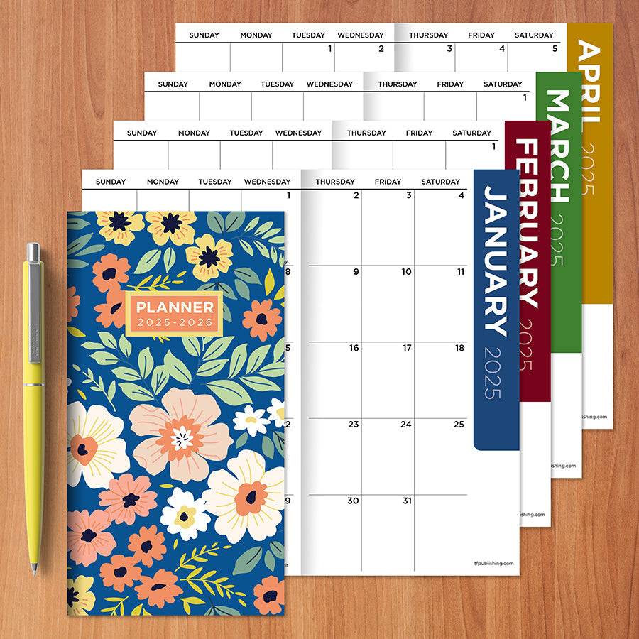 2025-2026 Always in Bloom Small Monthly Pocket Planner