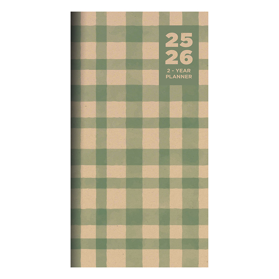 2025-2026 Farmhouse Gingham Small Monthly Pocket Planner