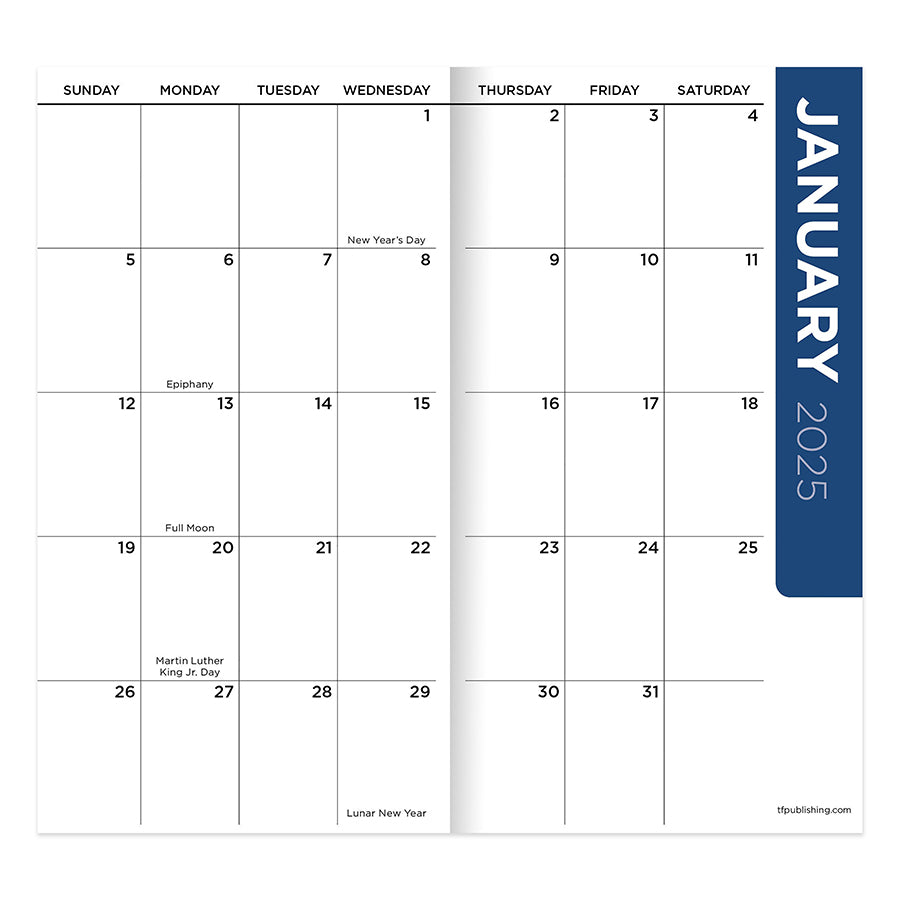 2025-2026 Gray Granite Small Monthly Pocket Planner