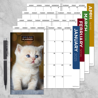 2025-2026 Kitten Small Monthly Pocket Planner