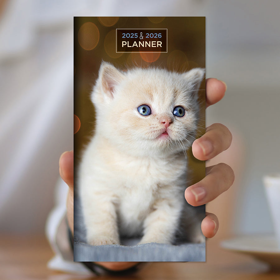 2025-2026 Kitten Small Monthly Pocket Planner