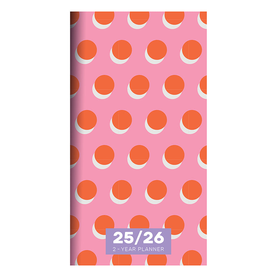 2025-2026 Pink Orange Crush Small Monthly Pocket Planner