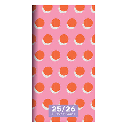 2025-2026 Pink Orange Crush Small Monthly Pocket Planner