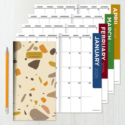 2025-2026 Terrazzo Small Monthly Pocket Planner