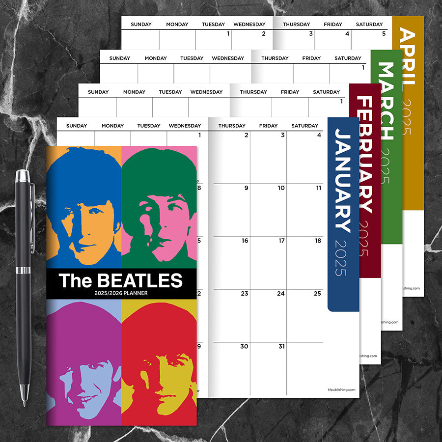 2025-2026 The Beatles Small Monthly Pocket Planner