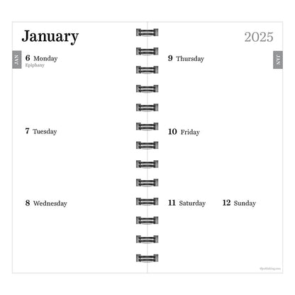 2025 Deep Jade Small Weekly Monthly Planner