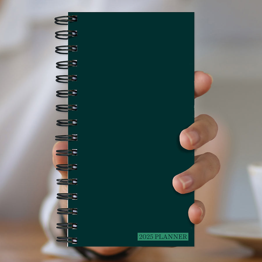 2025 Deep Jade Small Weekly Monthly Planner