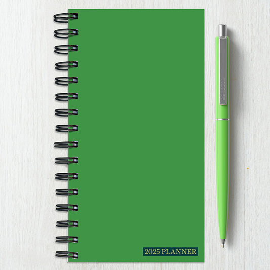 2025 Green Grass Small Weekly Monthly Planner