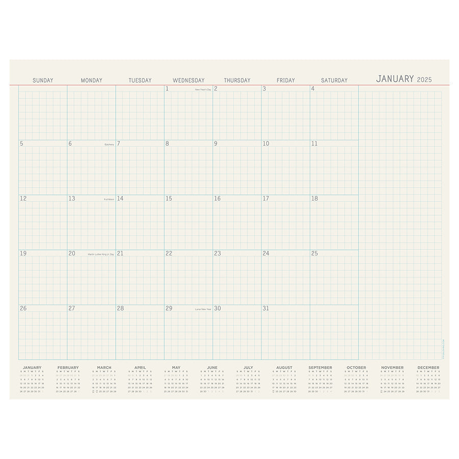 2025 Vintage Professional Large Desk Pad Monthly Blotter Calendar