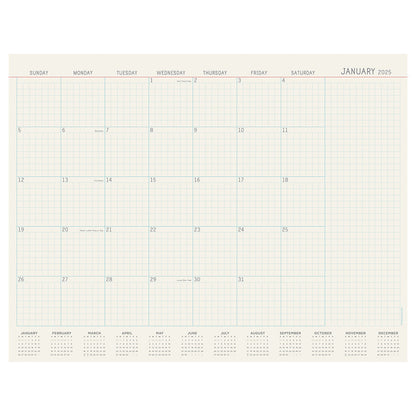 2025 Vintage Professional Large Desk Pad Monthly Blotter Calendar