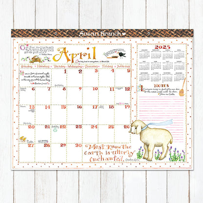 2025 Susan Branch Large Desk Pad Monthly Blotter Calendar