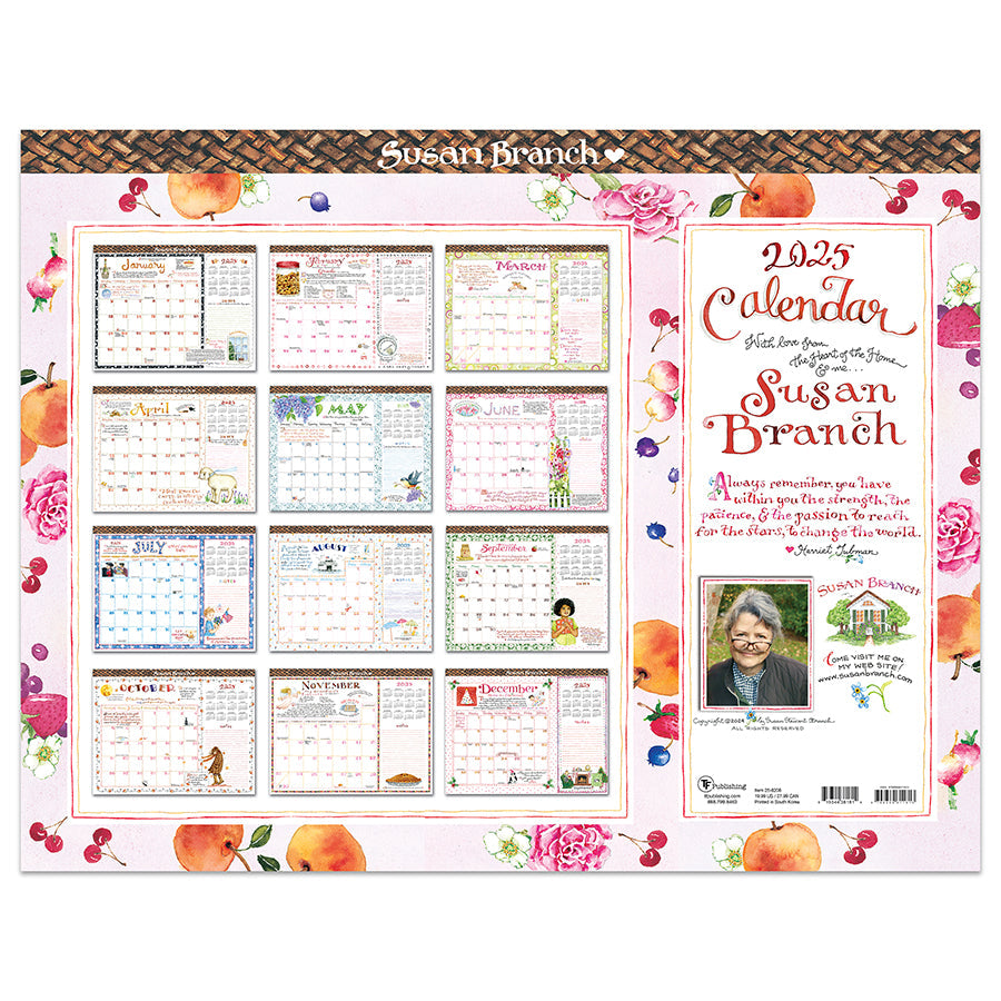 2025 Susan Branch Large Desk Pad Monthly Blotter Calendar