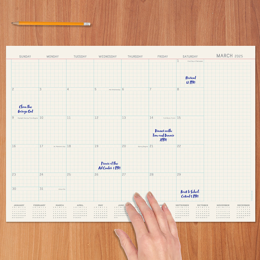 2025 Vintage Professional Medium Desk Pad Monthly Blotter Calendar