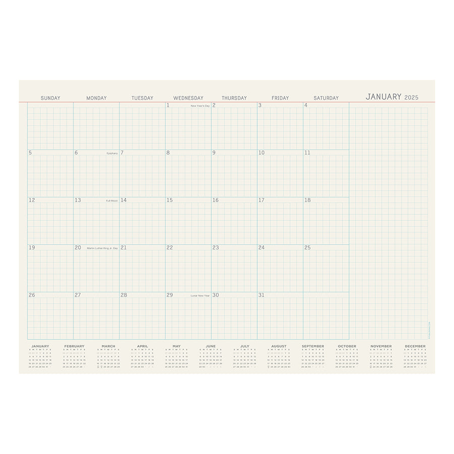 2025 Vintage Professional Medium Desk Pad Monthly Blotter Calendar