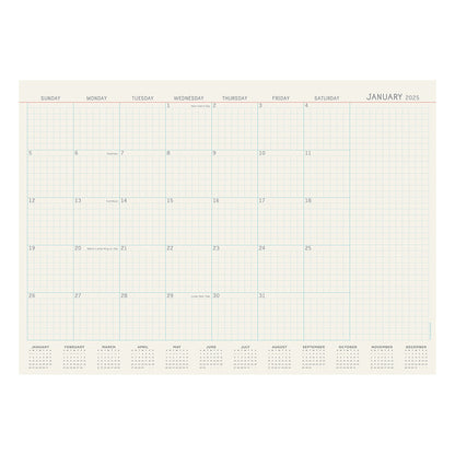 2025 Vintage Professional Medium Desk Pad Monthly Blotter Calendar