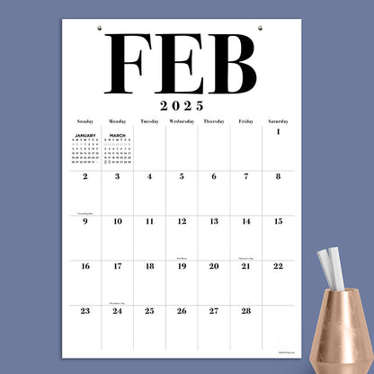 2025 Medium Art Poster Wall Calendar