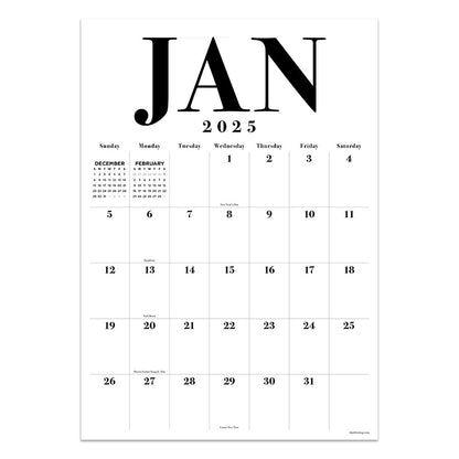 2025 Medium Art Poster Wall Calendar