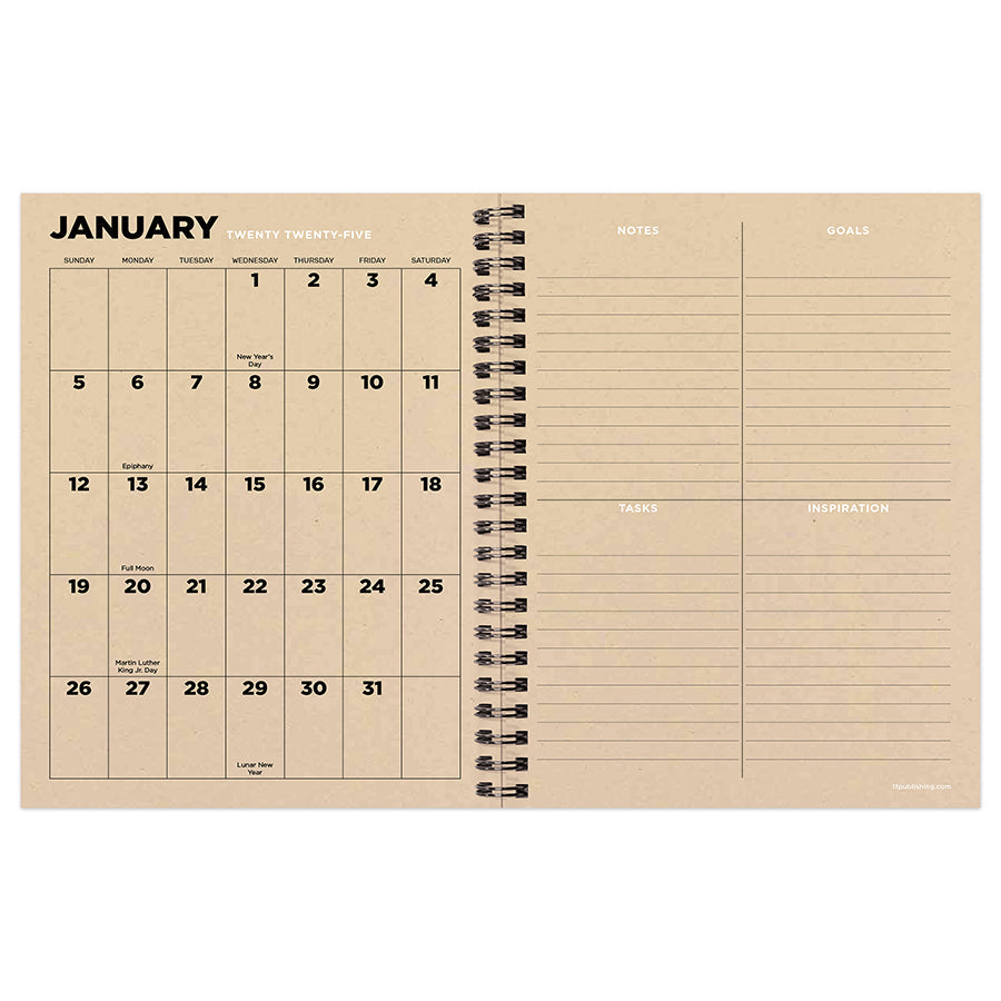 2025 Big Wave Medium Weekly Monthly Planner