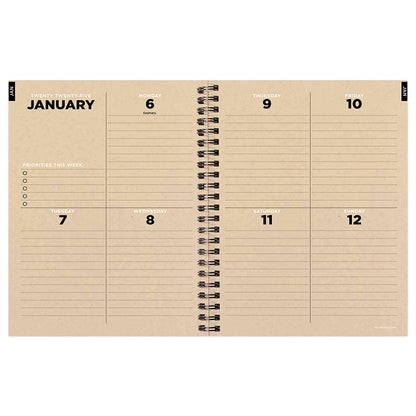 2025 Big Wave Medium Weekly Monthly Planner