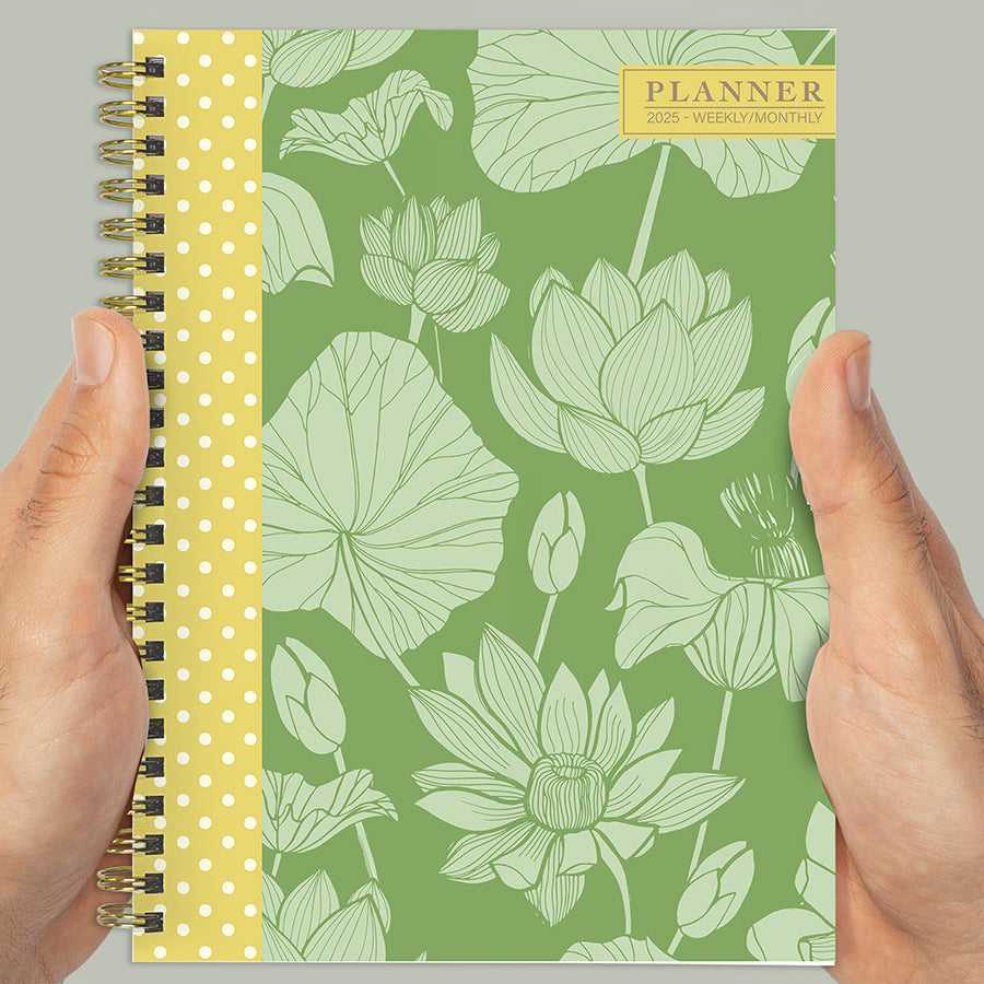 2025 Lotus Medium Weekly Monthly Planner